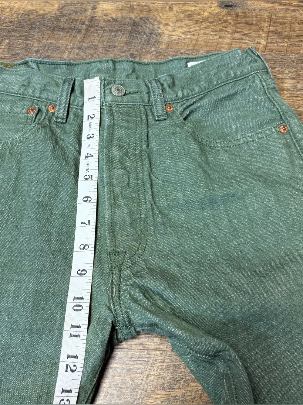 Levi’s 501 Jeans Mens 32x34 (32) White Oak Cone Denim Green Retro